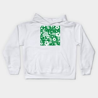 Hawaiian Hibiscus Green Kids Hoodie